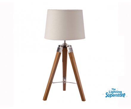 75004 White Shade Tripod Natural Timber 1