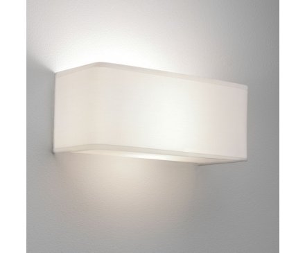 Ashino Wide White Fabric Wall Light 1166002