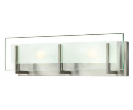 Hinkleys Latitude 2 Light Wall Bracket Brushed Nickel