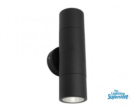 Stockholm Black 2 Light Exterior Wall Light