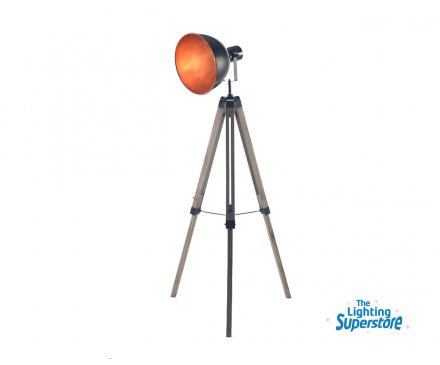 75092 Black W Gold Tripod Floor